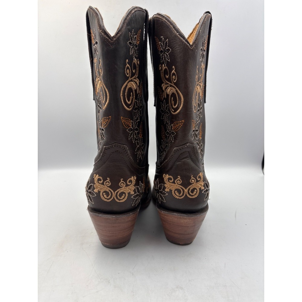 Herencia Crazy Lazer Floral Embroidered Square Square Toe Western Boots ‎ W US 9 - Picture 8 of 16
